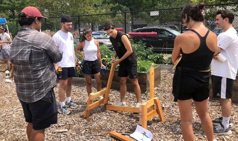 APX team participating in Grow NYC at the McCarren Park Green Market
